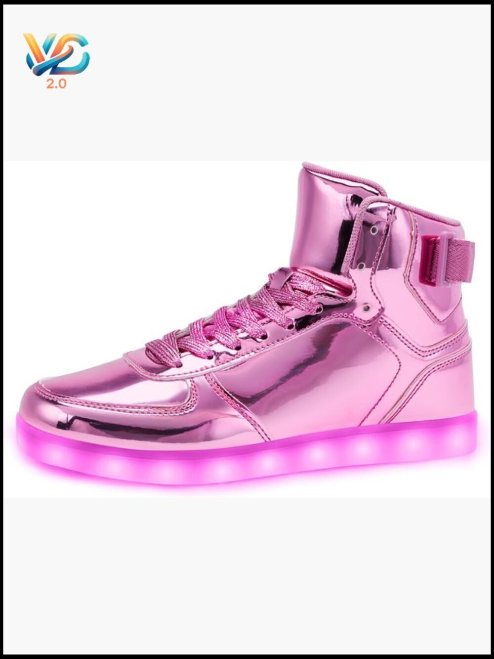 LED High Top Sneakers USB Rechargeable Light Up Shoes for Men Women Teens